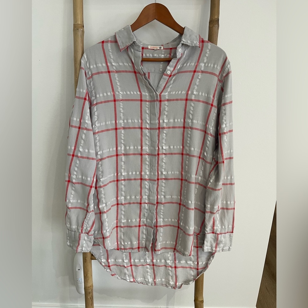 Sundry long sleeve button down blouse